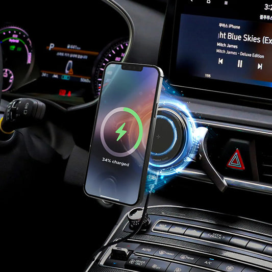 Magnetic Car Mount Charger – Max 15W Fast Wireless Charging